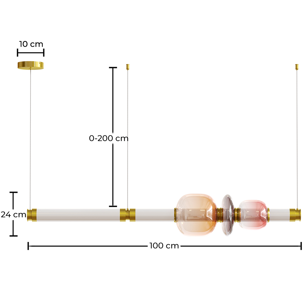 Hanglamp van kristal - LED - Singlen 100 CM image 10