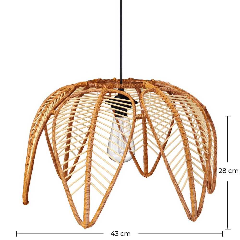 Rieten Plafondlamp - Boho Bali-stijl - Cardenia image 10