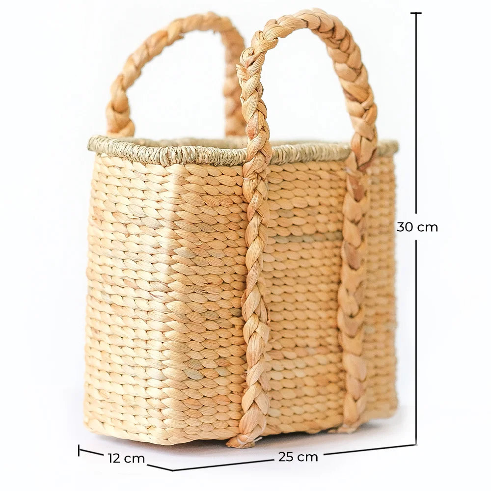 Mand van Natuurlijke Vezels met Handvatten - 30x25CM - Haret image 10
