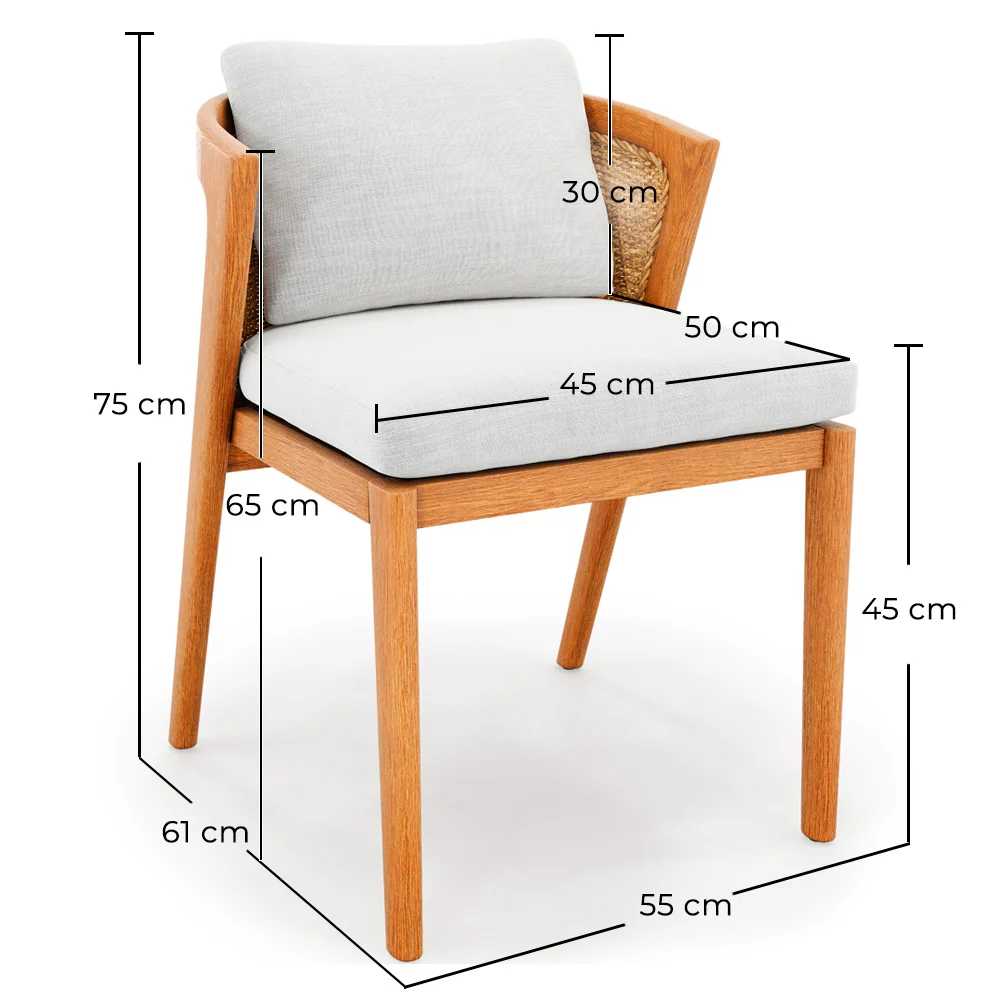Eetkamerstoel voor buiten van teak met kussens - Esther image 10