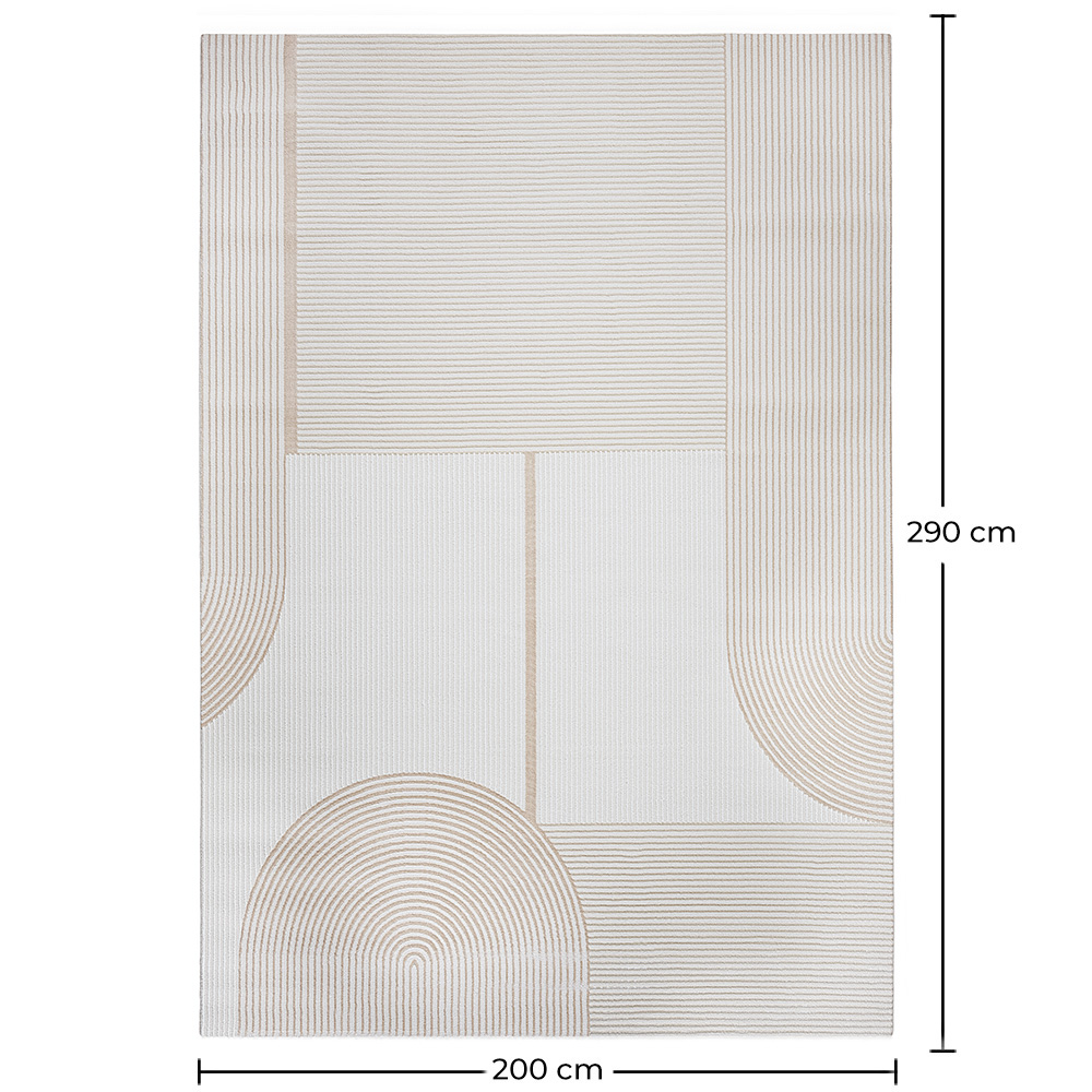 Groot Tapijt met Eigentijds Modern Ontwerp - Beige (290x200 cm) - Dhoka image 10