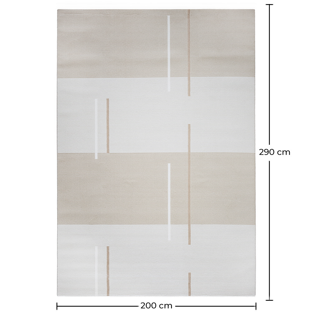 Groot Tapijt met Eigentijds Modern Ontwerp - Beige (290x200 cm) - Fune image 10