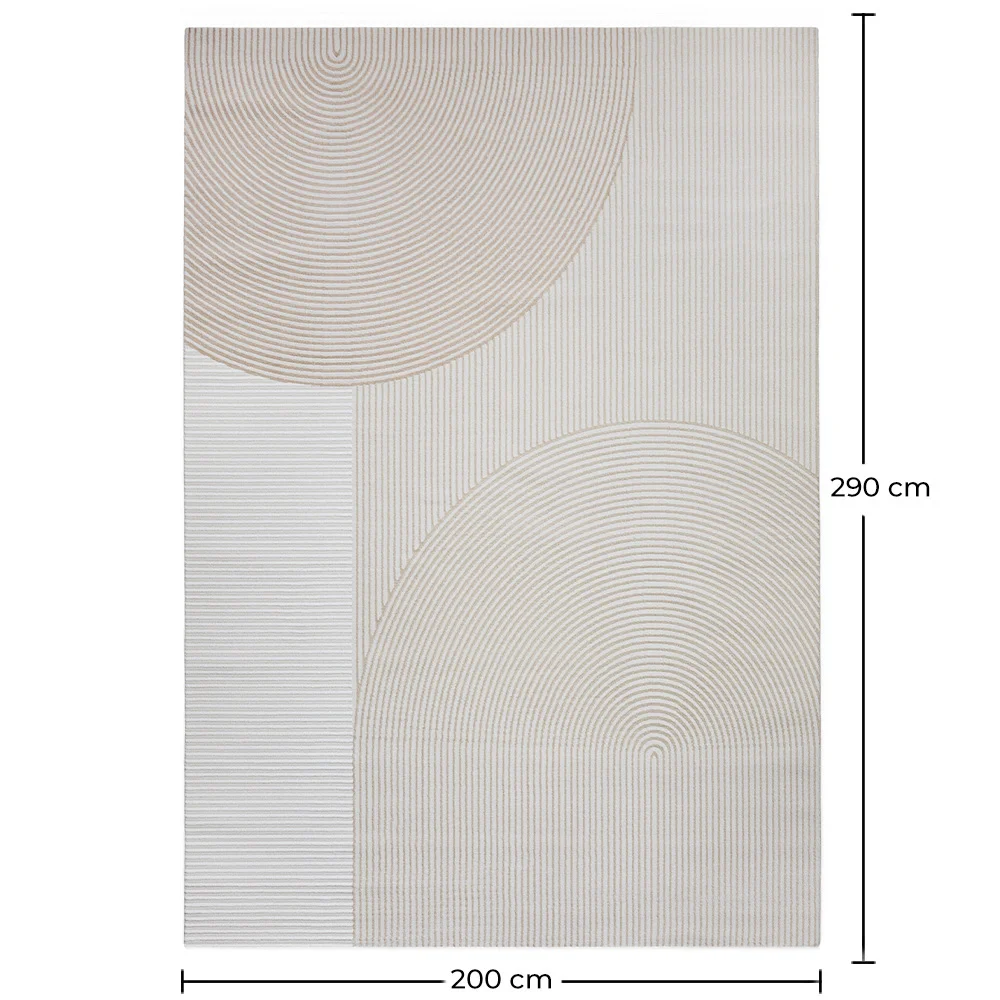 Groot Tapijt met Eigentijds Modern Ontwerp - Beige (290x200 cm) - Ryng image 10
