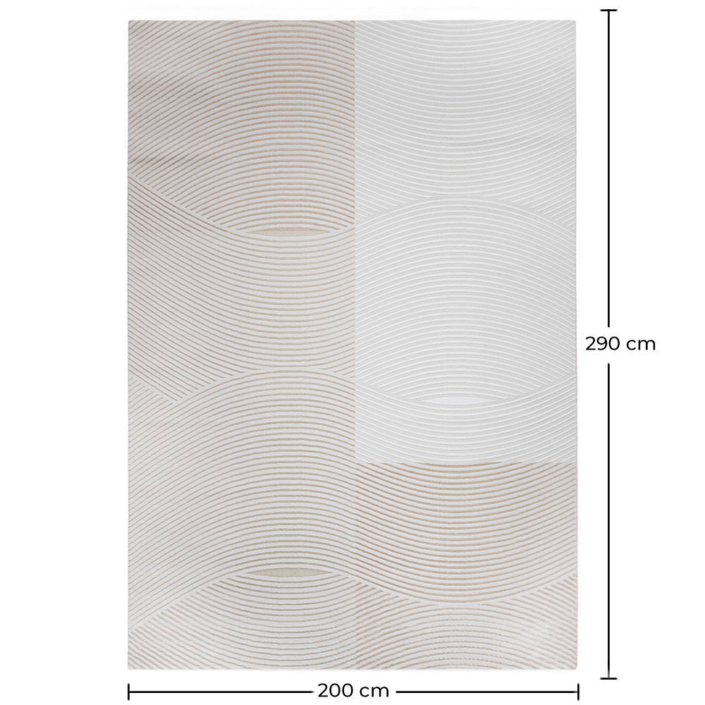 Groot Tapijt met Eigentijds Modern Ontwerp - Beige (290x200 cm) - Kirui image 10