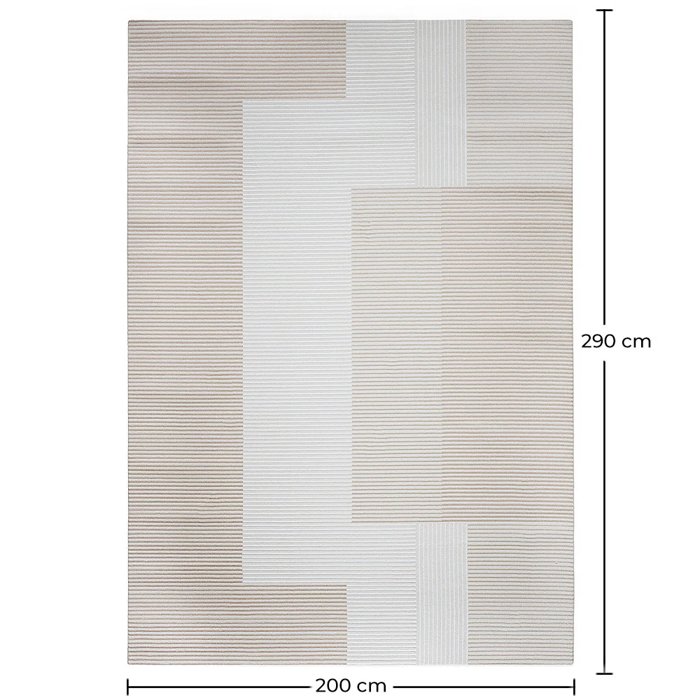 Groot Tapijt met Eigentijds Modern Ontwerp - Beige (290x200 cm) - Loru image 10