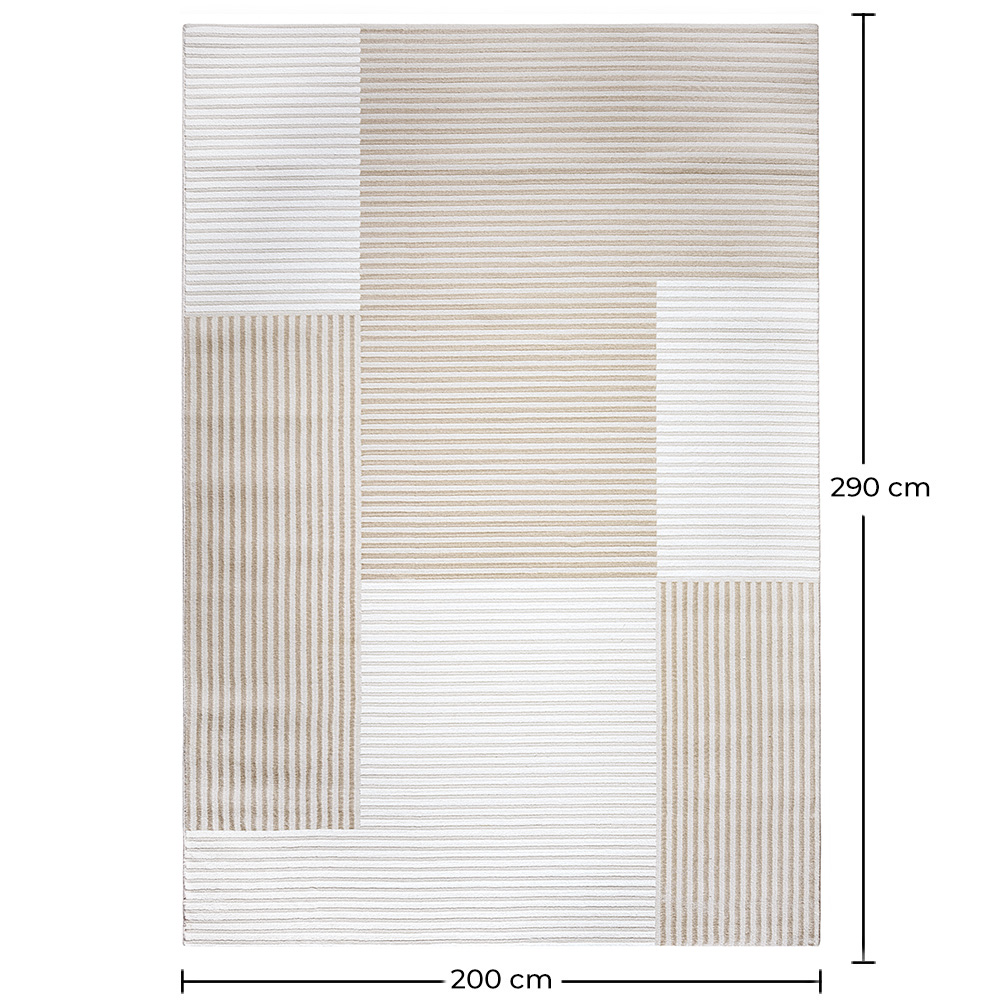 Groot Tapijt met Eigentijds Modern Ontwerp - Beige (290x200 cm) - Layra image 10