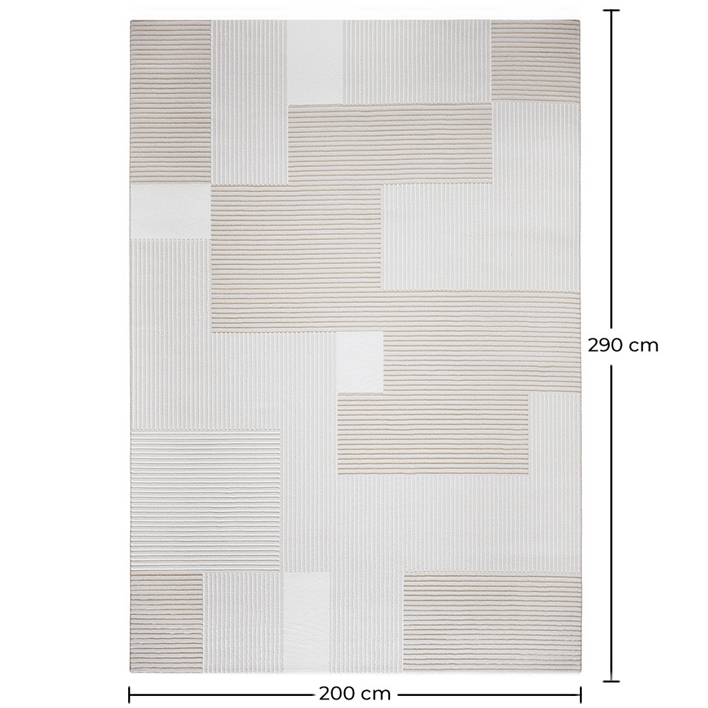 Groot Tapijt met Eigentijds Modern Ontwerp - Beige (290x200 cm) - Debra image 10