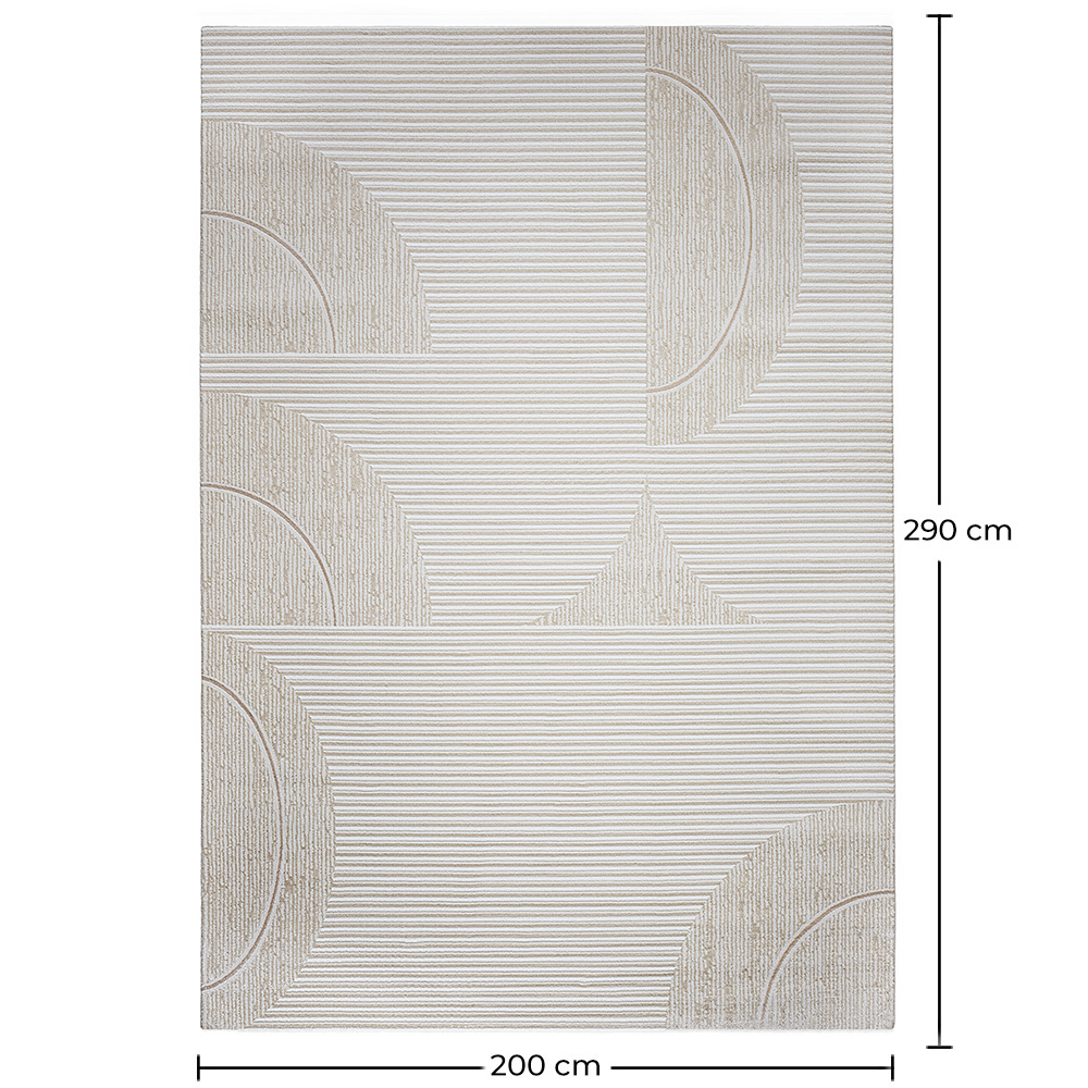 Groot Tapijt met Eigentijds Modern Ontwerp - Beige (290x200 cm) - Urma image 10