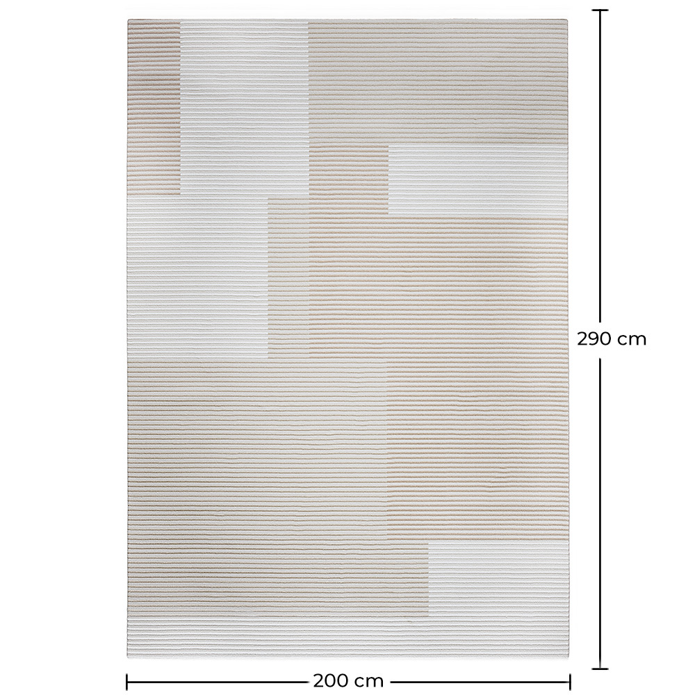 Groot Tapijt met Eigentijds Modern Ontwerp - Beige (290x200 cm) - Vistu image 10