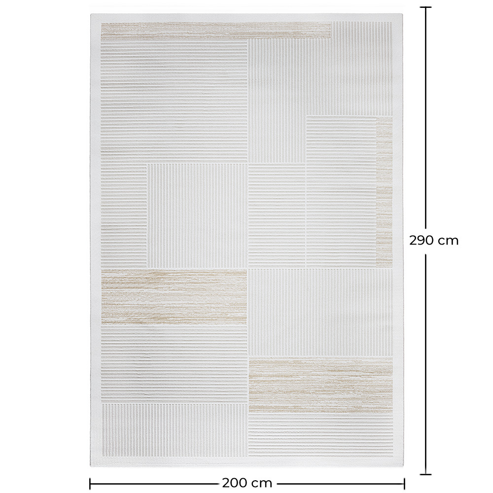 Groot Tapijt met Eigentijds Modern Ontwerp - Beige (290x200 cm) - Pestra image 10