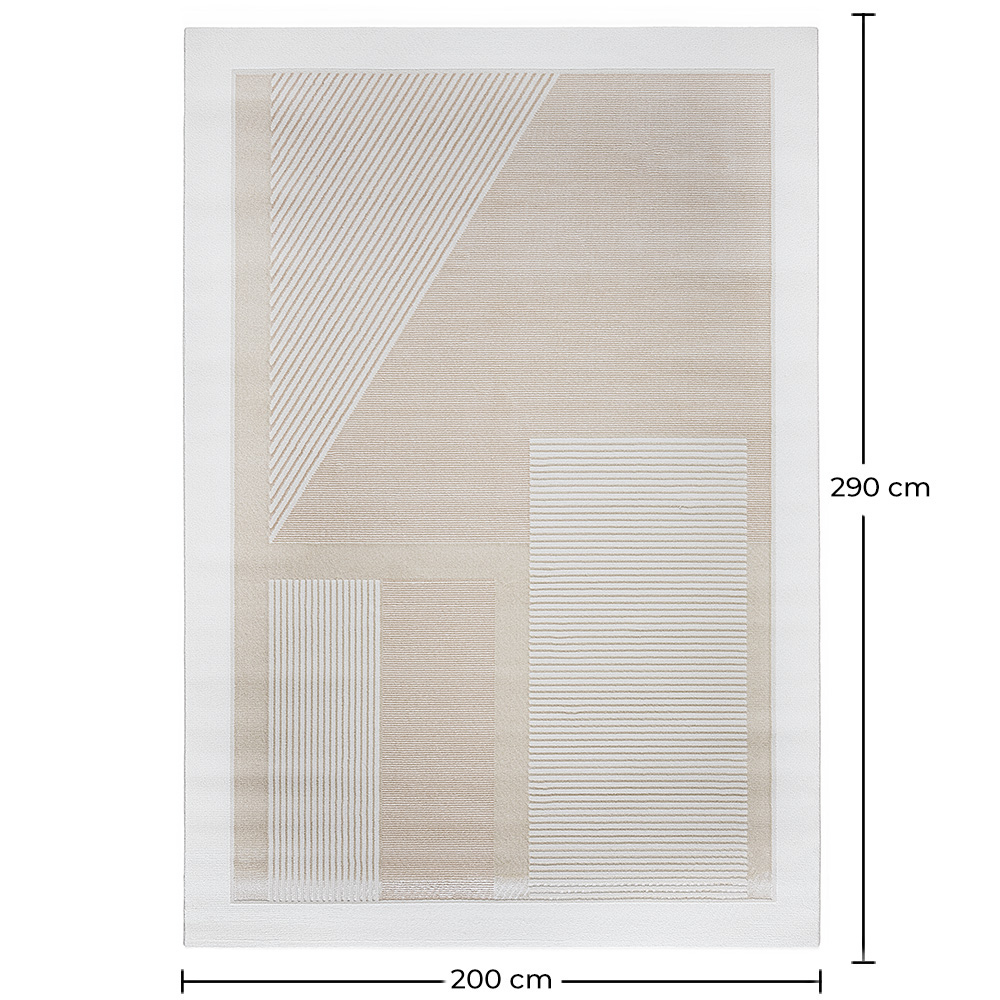 Groot Tapijt met Eigentijds Modern Ontwerp - Beige (290x200 cm) - Terna image 10