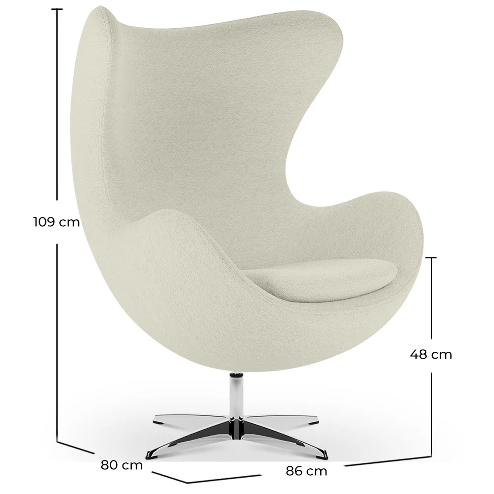 Fauteuil met armleuningen - Bekleed met Bouclé stof - Brave image 10