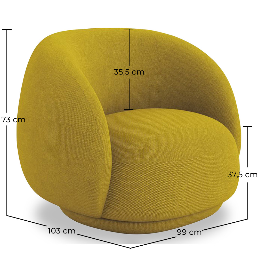 Omsluitende Gestoffeerde Fauteuil - Modern Gebogen Stijl - Bobby image 10