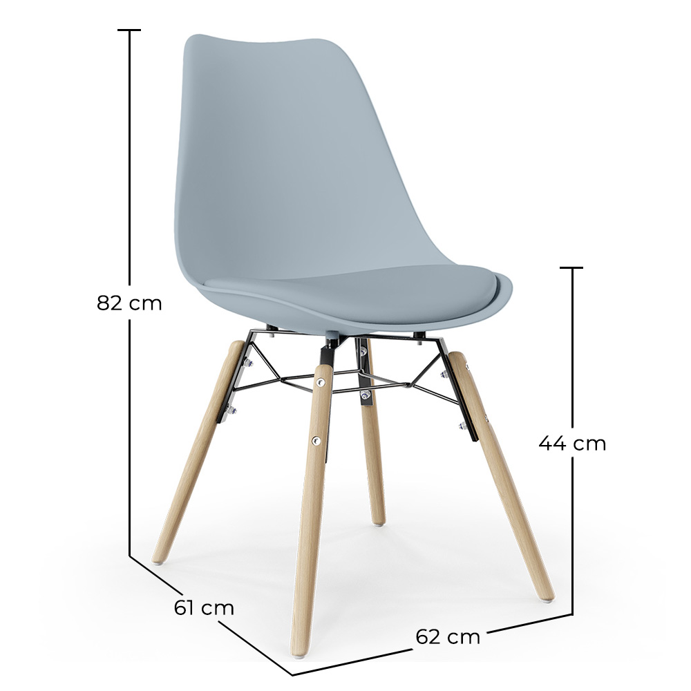 Eetkamerstoel met Kussen - Scandinavisch Design en Houten Poten - Skögur image 10