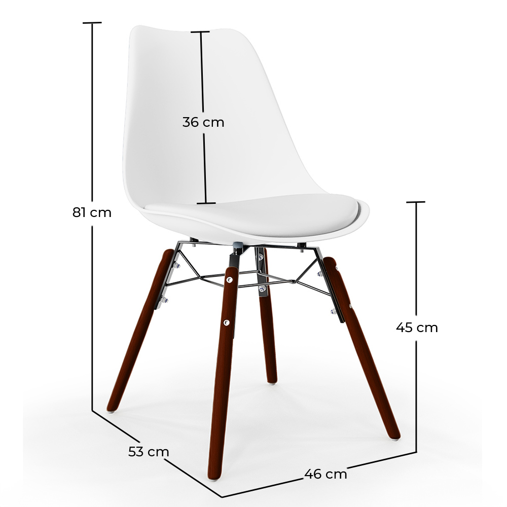 Eetkamerstoel met Kussen - Scandinavisch Design en Donkere Houten Poten - Skögur image 10