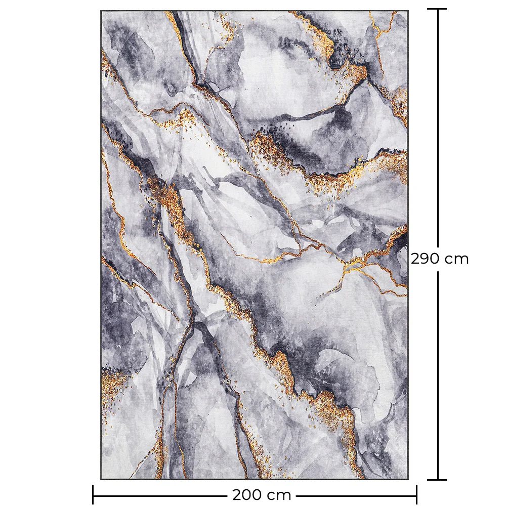 Groot Vloerkleed met Modern Design en Marmerlook - (290x200 cm) - Arezzo image 10