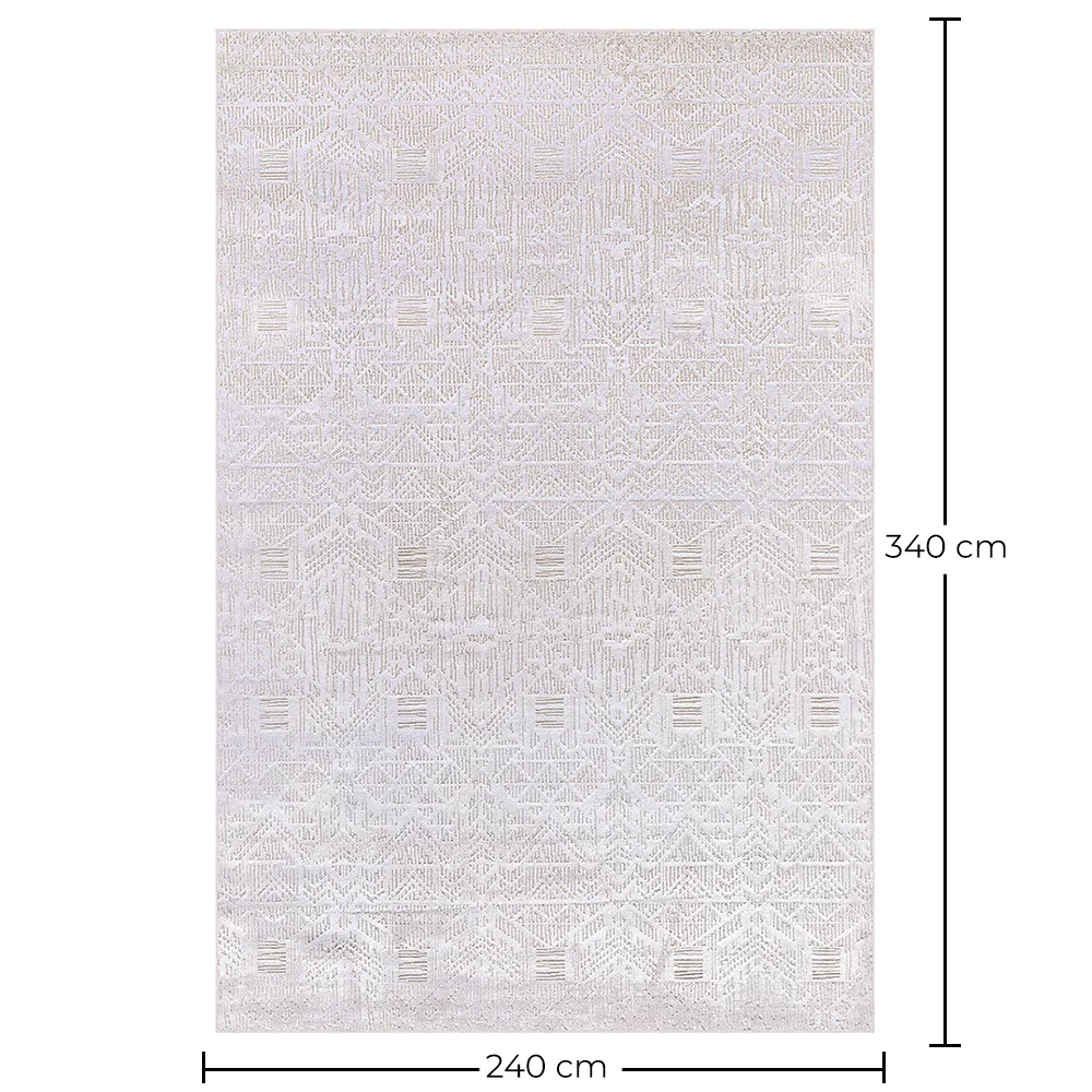 Groot Tapijt met Eigentijds Modern Ontwerp - Beige (240x 340 cm) - Pomona image 10