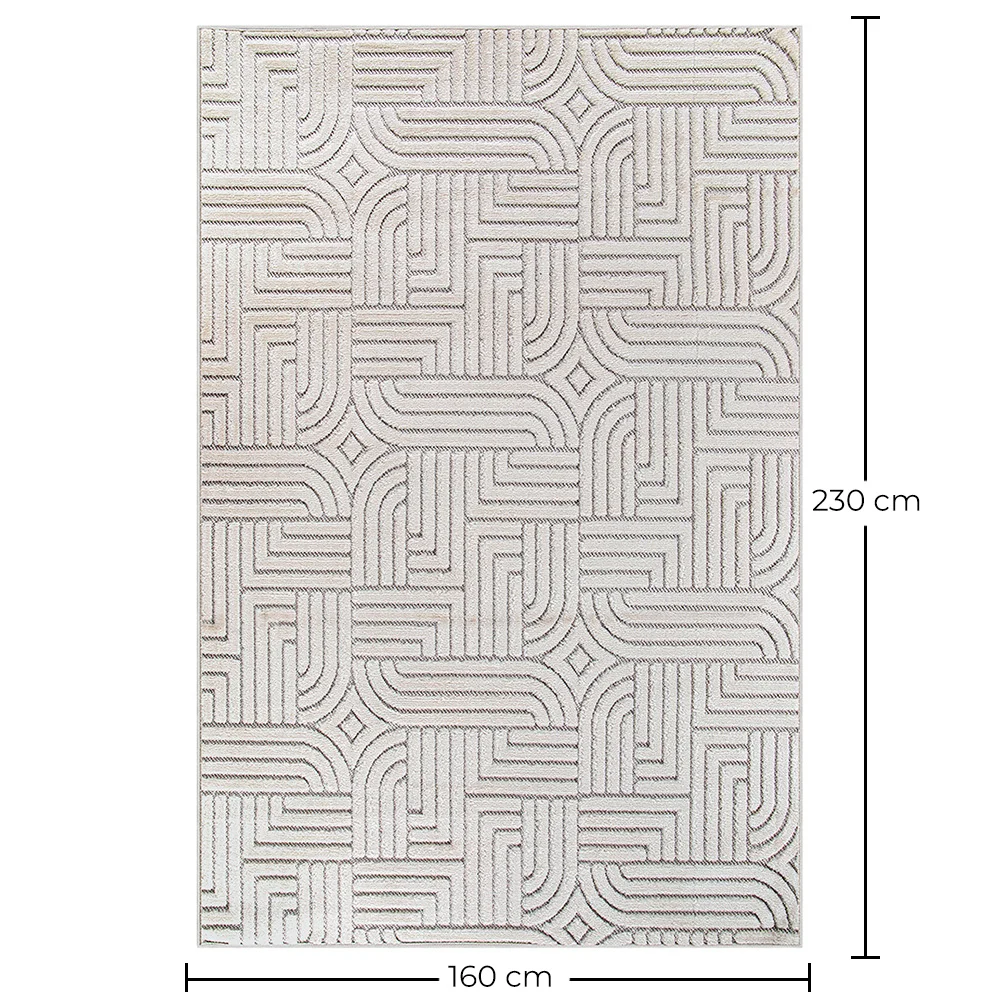 Groot Tapijt met Eigentijds Modern Ontwerp - Beige (160x230 cm) - Rosella image 10