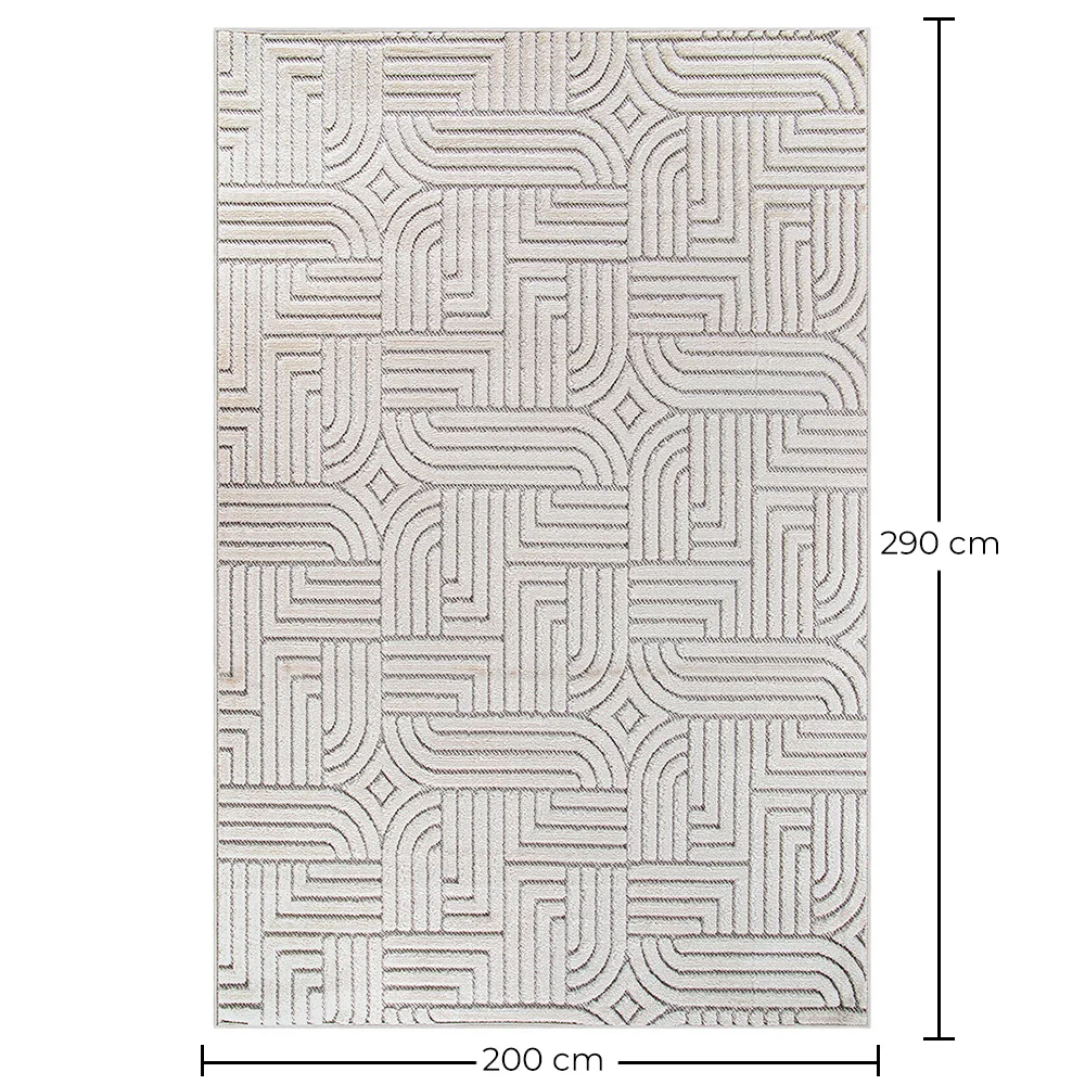 Groot Tapijt met Eigentijds Modern Ontwerp - Beige (290x200 cm) - Rosella image 10