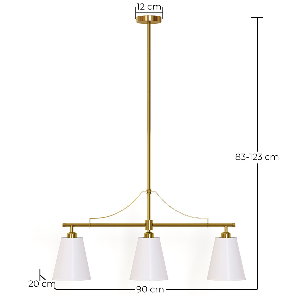 Hanglamp in Metaal Oudgoud met 3 Kappen - Bubles image 10