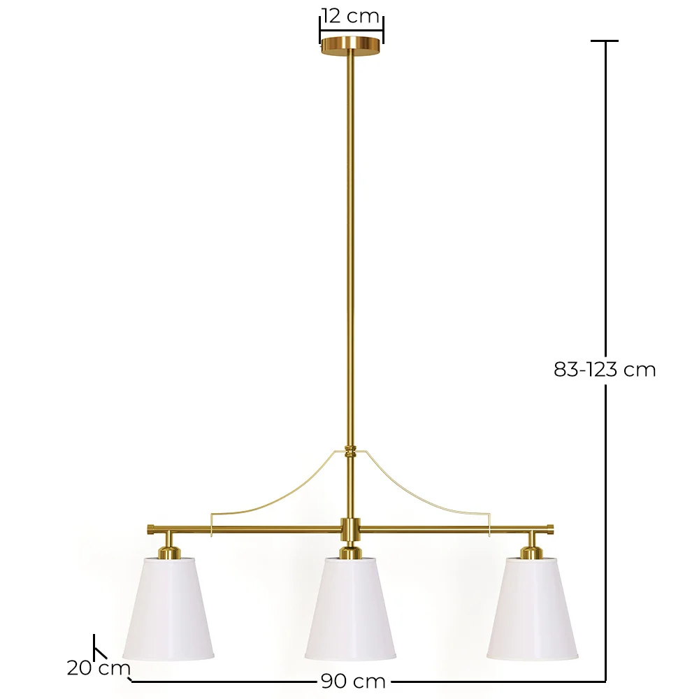 Hanglamp in Metaal Oudgoud met 3 Kappen - Bubles image 10