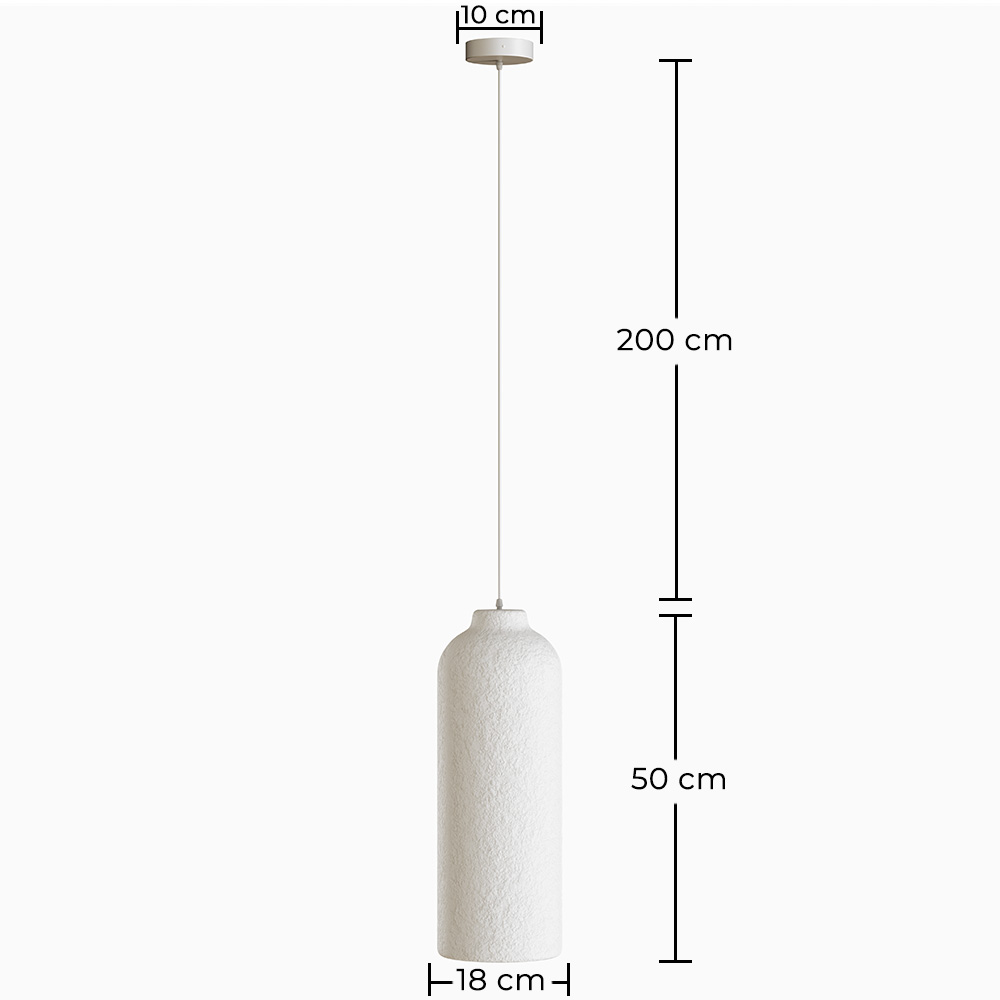 Hanglamp - Minimalistisch ontwerp - Steen-effect afwerking - Sinur III image 10