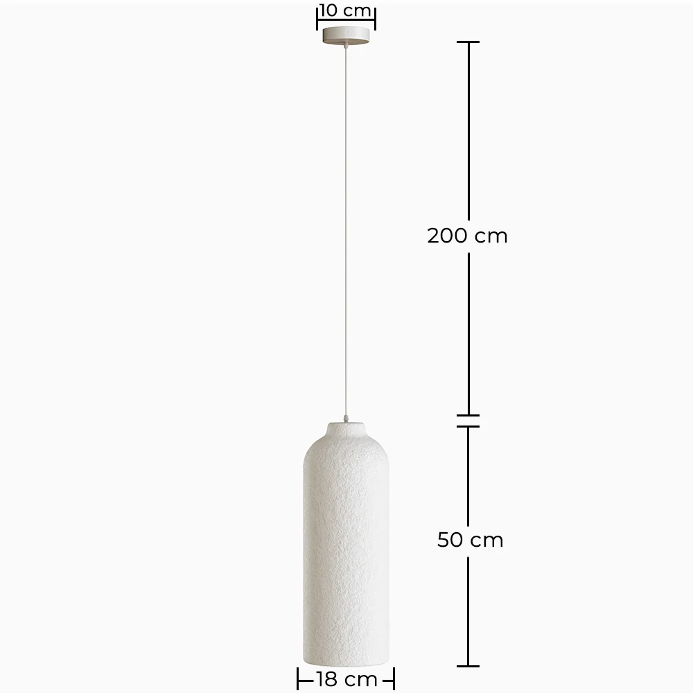 Hanglamp - Minimalistisch ontwerp - Steen-effect afwerking - Sinur III image 10