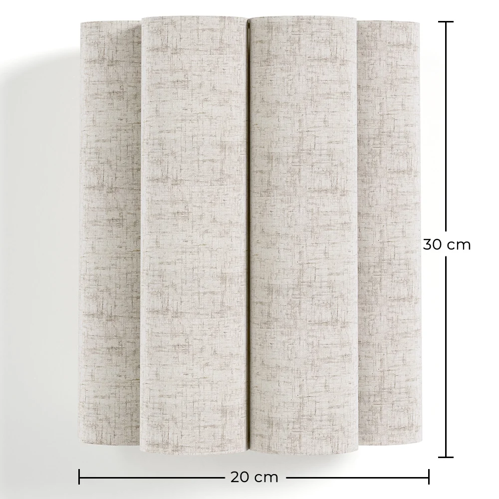 Wandlamp met stoffen kap en verouderde gouden structuur - Treya image 10
