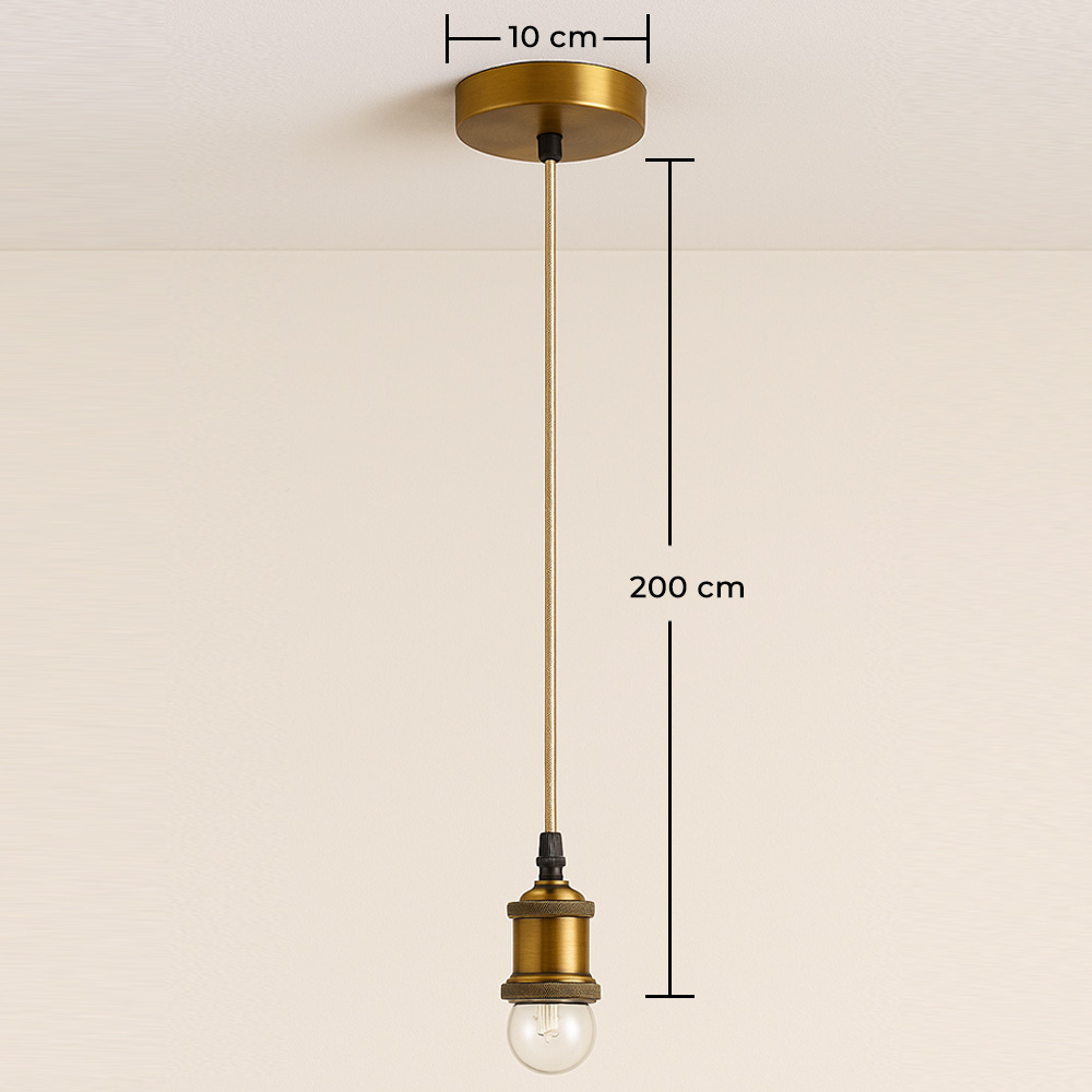 Hanglamp Kabel in Antiek Goud met Verstelbare Hoogte - Berrey image 10