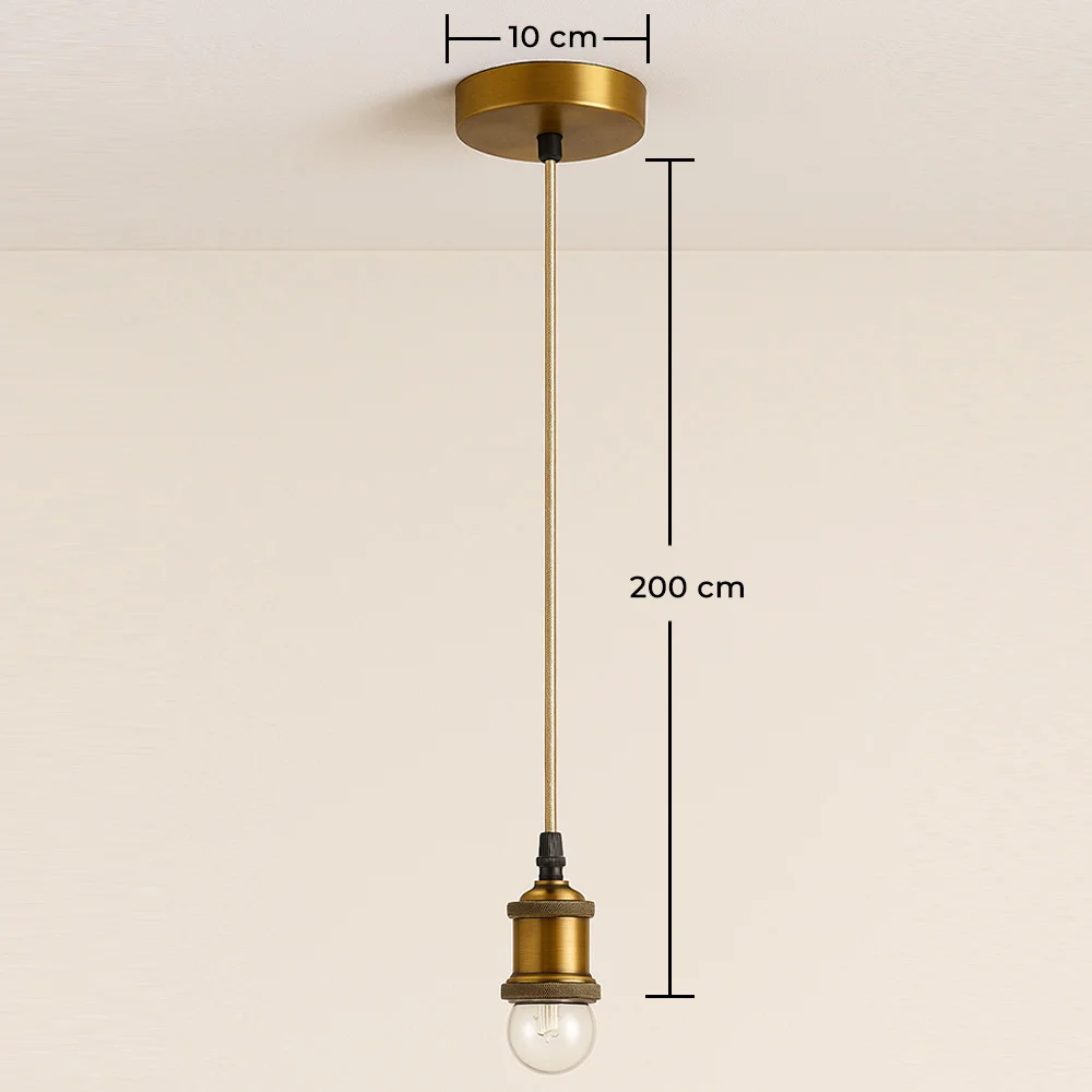 Hanglamp Kabel in Antiek Goud met Verstelbare Hoogte - Berrey image 10