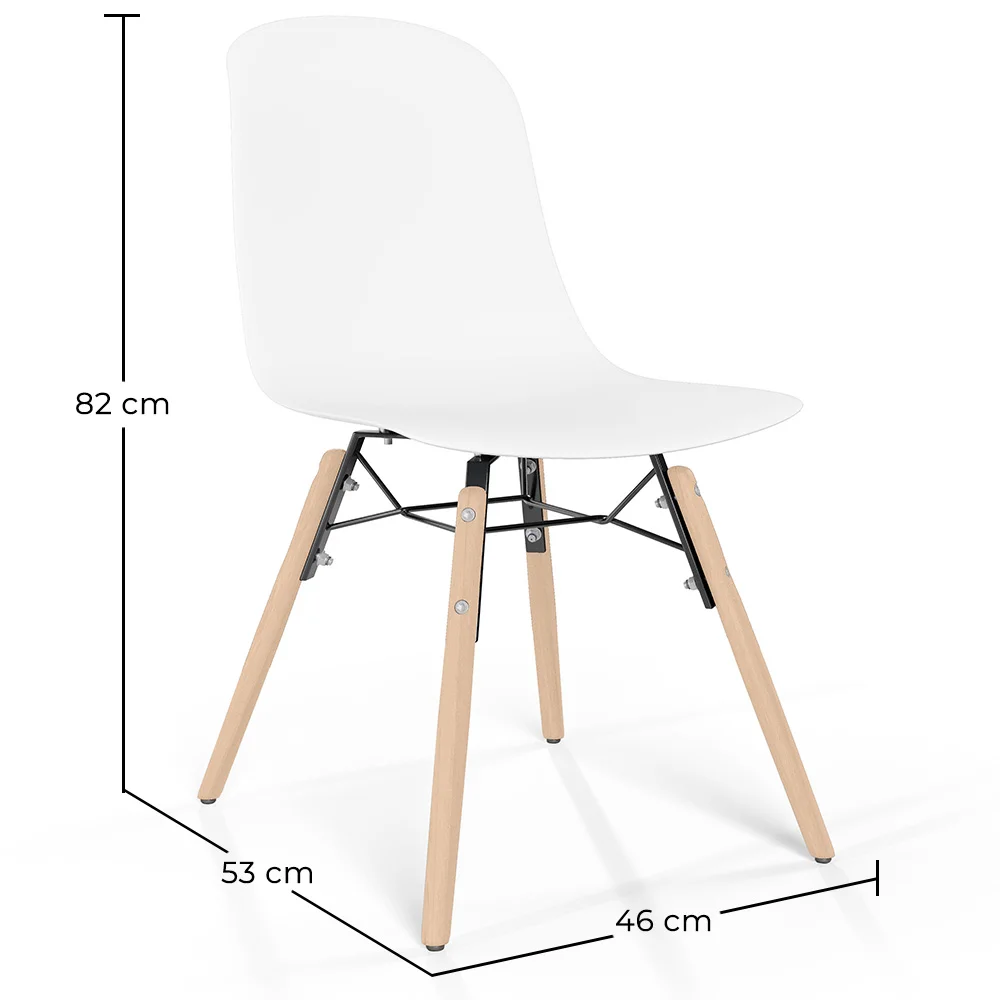 Eetkamerstoel met poten van natuurlijk hout – Moderne stijl en functionaliteit -Broly image 10