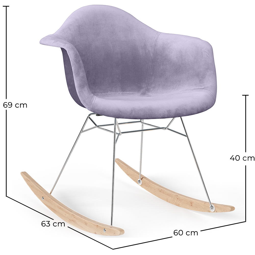 Schommelstoel Moderne Stof Bekleed – Nordic Stijl - Nordika image 10