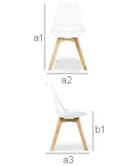 Set van 2 Denisse stoelen in Scandinavisch design met kussen - Mat image 10