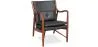 Houten fauteuil met armleuningen - Bekleed met leer - Annua image 7