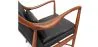 Houten fauteuil met armleuningen - Bekleed met leer - Annua image 7