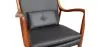 Houten fauteuil met armleuningen - Bekleed met leer - Annua image 7