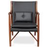 Houten fauteuil met armleuningen - Bekleed met leer - Annua image 7