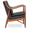 Houten fauteuil met armleuningen - Bekleed met leer - Annua image 7