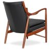 Houten fauteuil met armleuningen - Bekleed met leer - Annua image 7