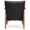 Houten fauteuil met armleuningen - Bekleed met leer - Annua image 7