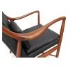 Houten fauteuil met armleuningen - Bekleed met leer - Annua image 7