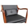 Houten fauteuil met armleuningen - Bekleed met leer - Annua image 7
