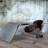 Fauteuil met armleggers - Aviator Stijl - Bekleed in Leder - Via image 7