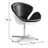 Fauteuil met armleggers - Aviator Stijl - Bekleed in Leder - Via image 7