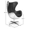 Design Fauteuil met Armleggers - Ei Ontwerp - Leer en Metaal - Cocoon image 7