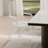 Set van 4 eetkamerstoelen - Transparant - Design met armleuningen - Louis XIV image 7