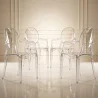 Set van 4 Eetkamerstoelen - Transparant - Ontwerp met Armleuningen - Arthur image 7