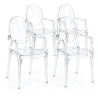Set van 4 Eetkamerstoelen - Transparant - Ontwerp met Armleuningen - Arthur image 7
