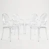 Set van 4 Eetkamerstoelen - Transparant - Ontwerp met Armleuningen - Arthur image 7