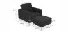 Design fauteuil met voetenbankje - Cashmere bekleed - Konel image 7